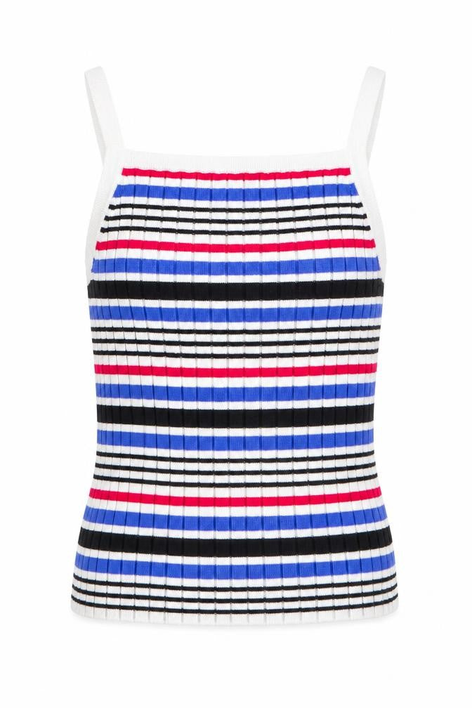 Divided Womens Blue Striped  Vest Jumper Size 6