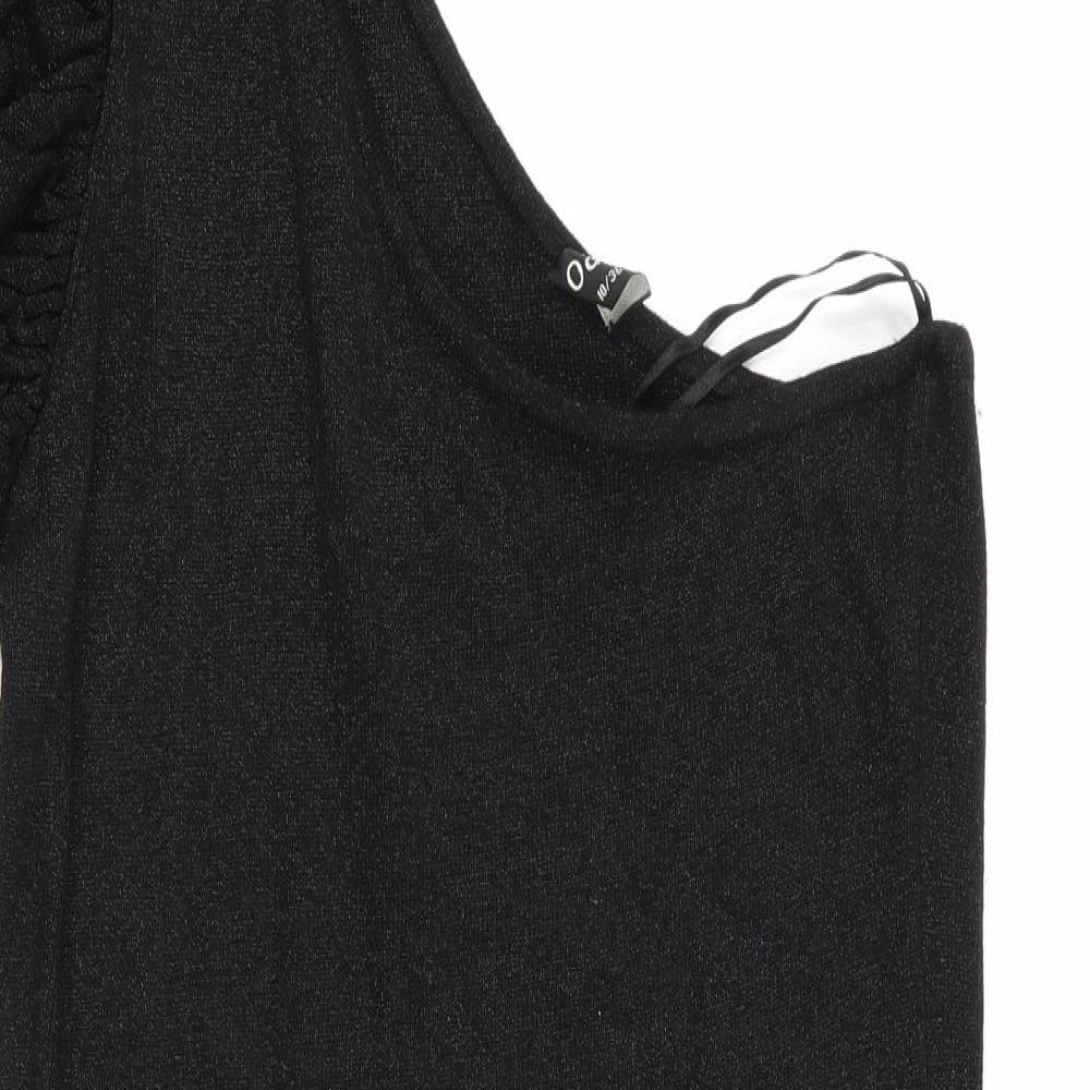 Oasis Womens Black   Jumper Dress  Size 10  - Subtle glitter effect
