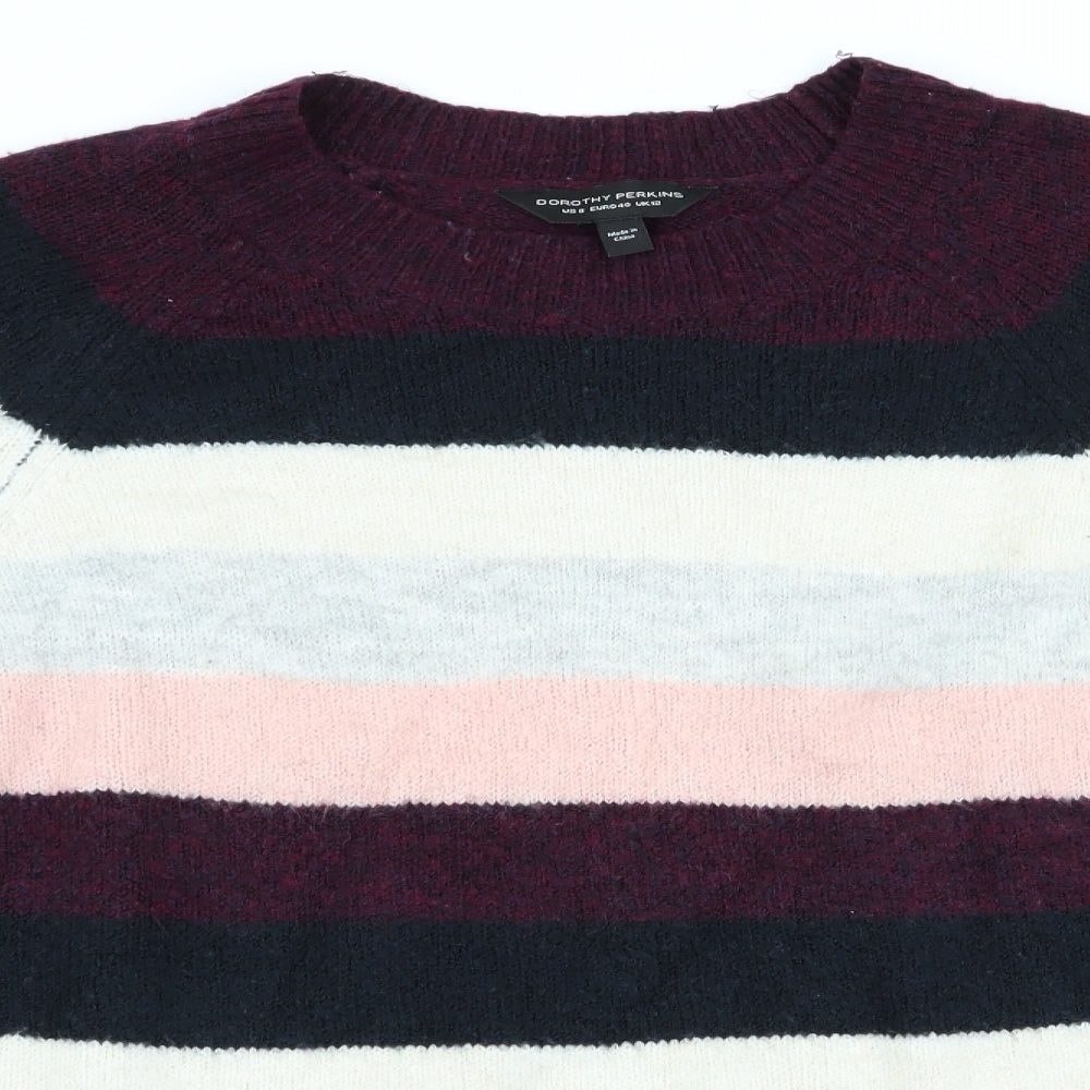 Dorothy Perkins Womens Black Striped  Pullover Jumper Size 12