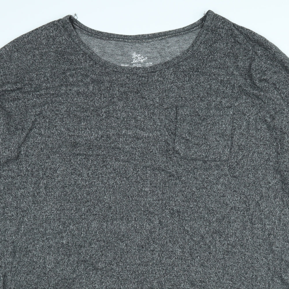 Love To Lounge Womens Grey   Top Pyjama Top Size 18