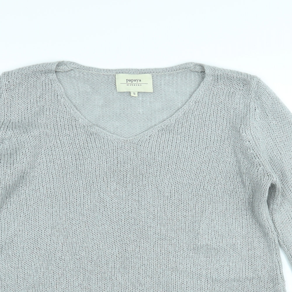Papaya Womens Grey   Pullover Jumper Size S