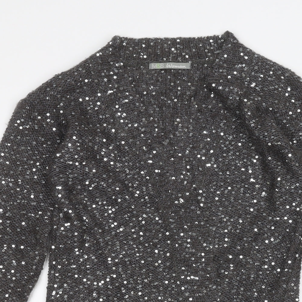 Marks and Spencer Womens Black   Cardigan Jumper Size 10
