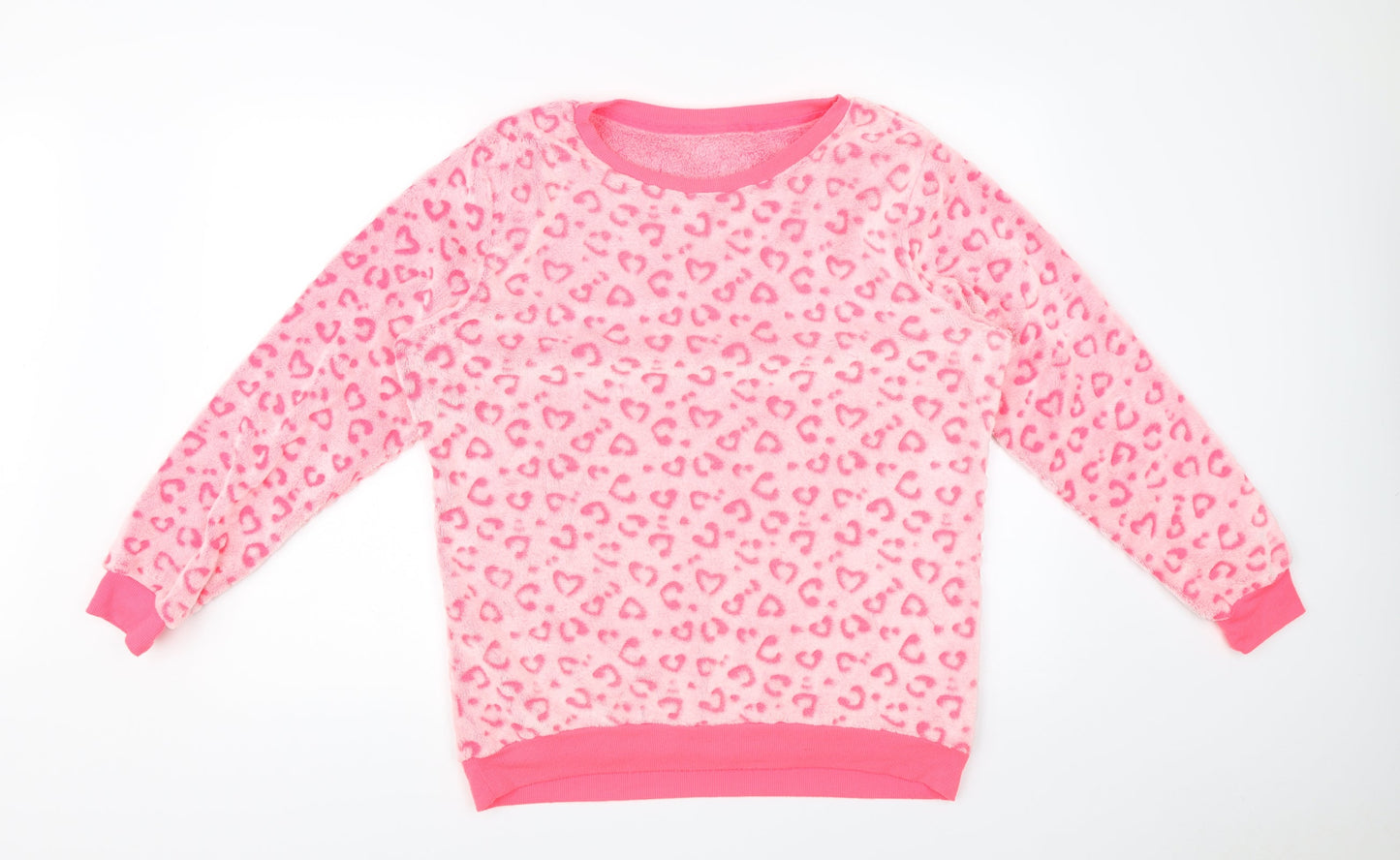 George Womens Pink Animal Print   Pyjama Top Size 14