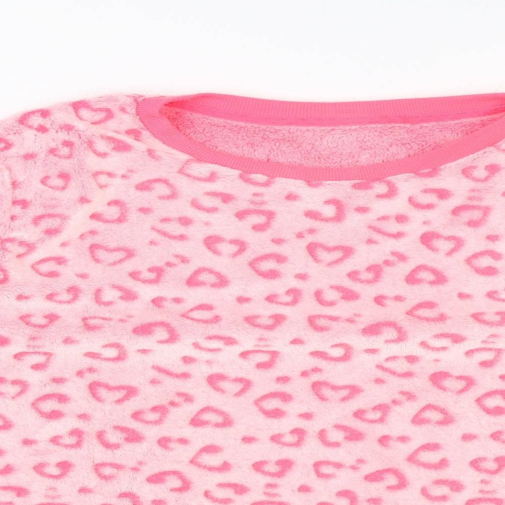 George Womens Pink Animal Print   Pyjama Top Size 14