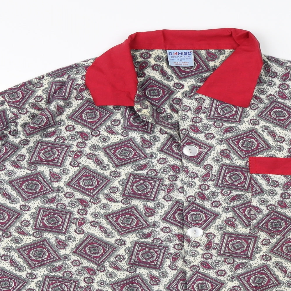 DAMIGO Mens Multicoloured Paisley   Button-Up Size XL