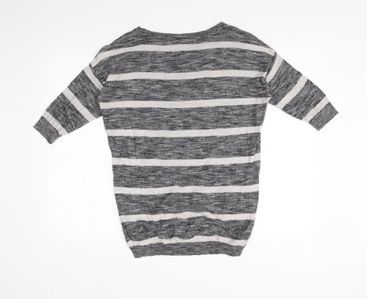 H&M Womens Multicoloured Striped  Basic T-Shirt Size 6