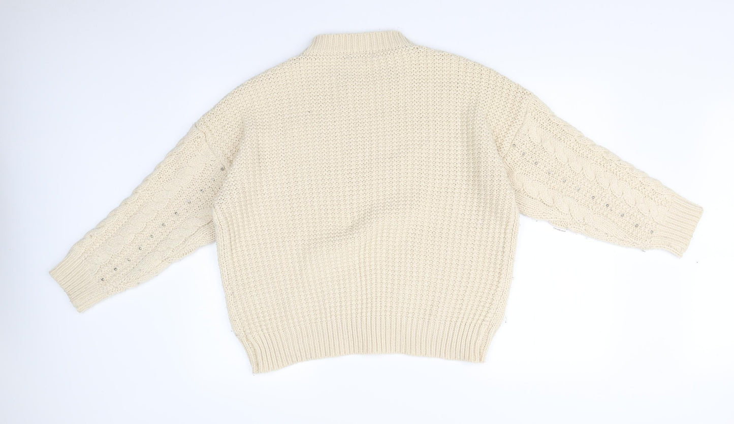 New Look Womens Beige   Pullover Jumper Size M