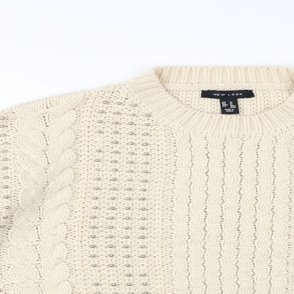 New Look Womens Beige   Pullover Jumper Size M