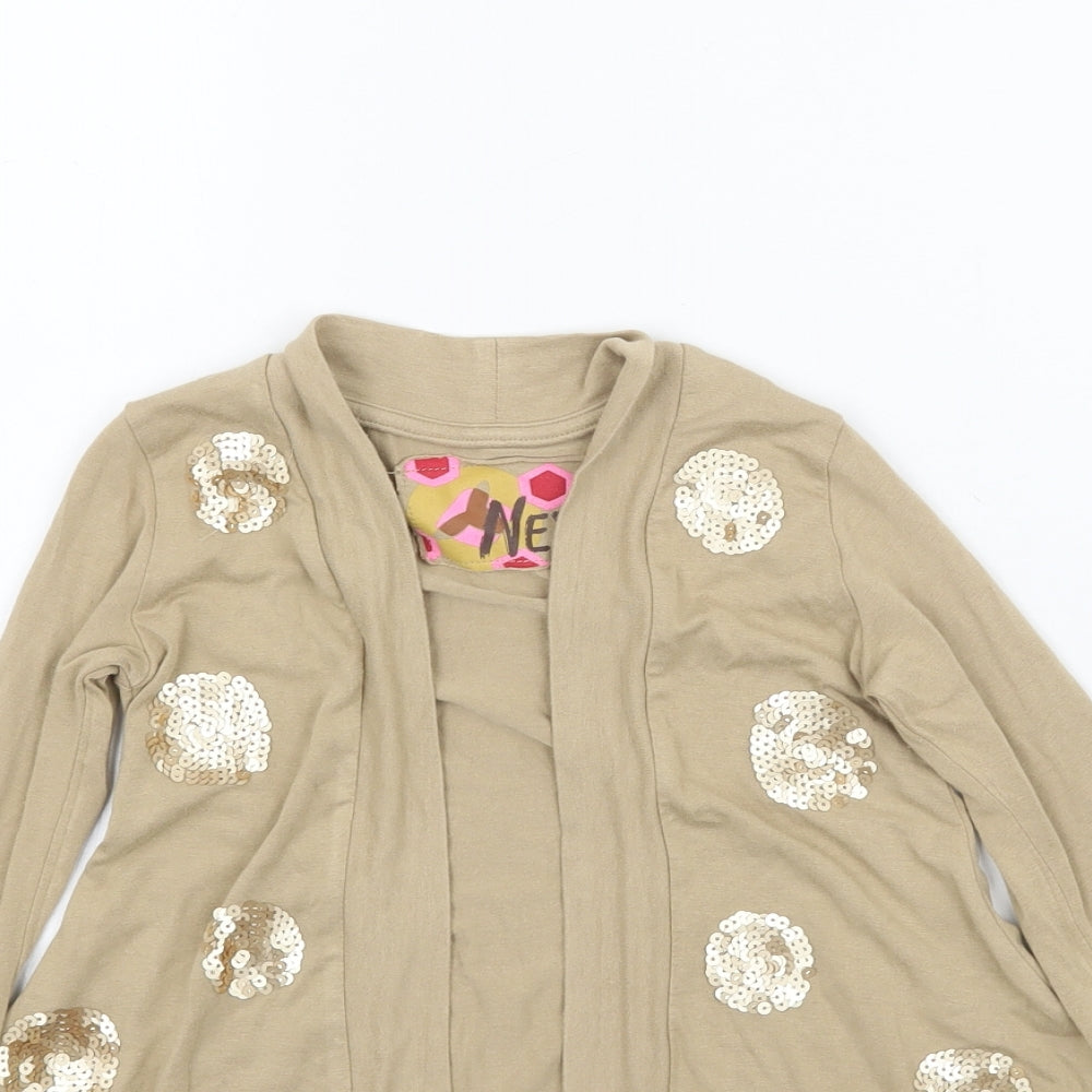 NEXT Girls Beige   Cardigan Jumper Size 3 Years