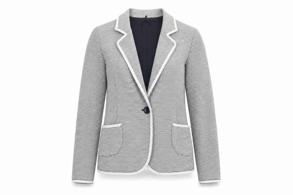 Next Womens White Striped  Jacket Blazer Size S
