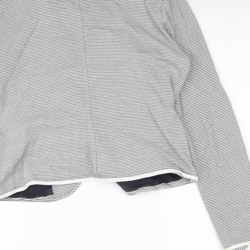 NEXT Womens White Striped  Jacket Blazer Size S