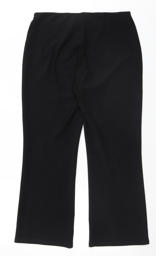 vidaXL Womens Black   Trousers  Size 14 L26 in