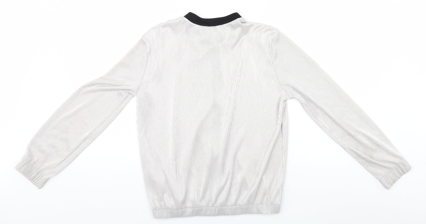 Atmosphere Womens Silver   Full Zip Jumper Size 10