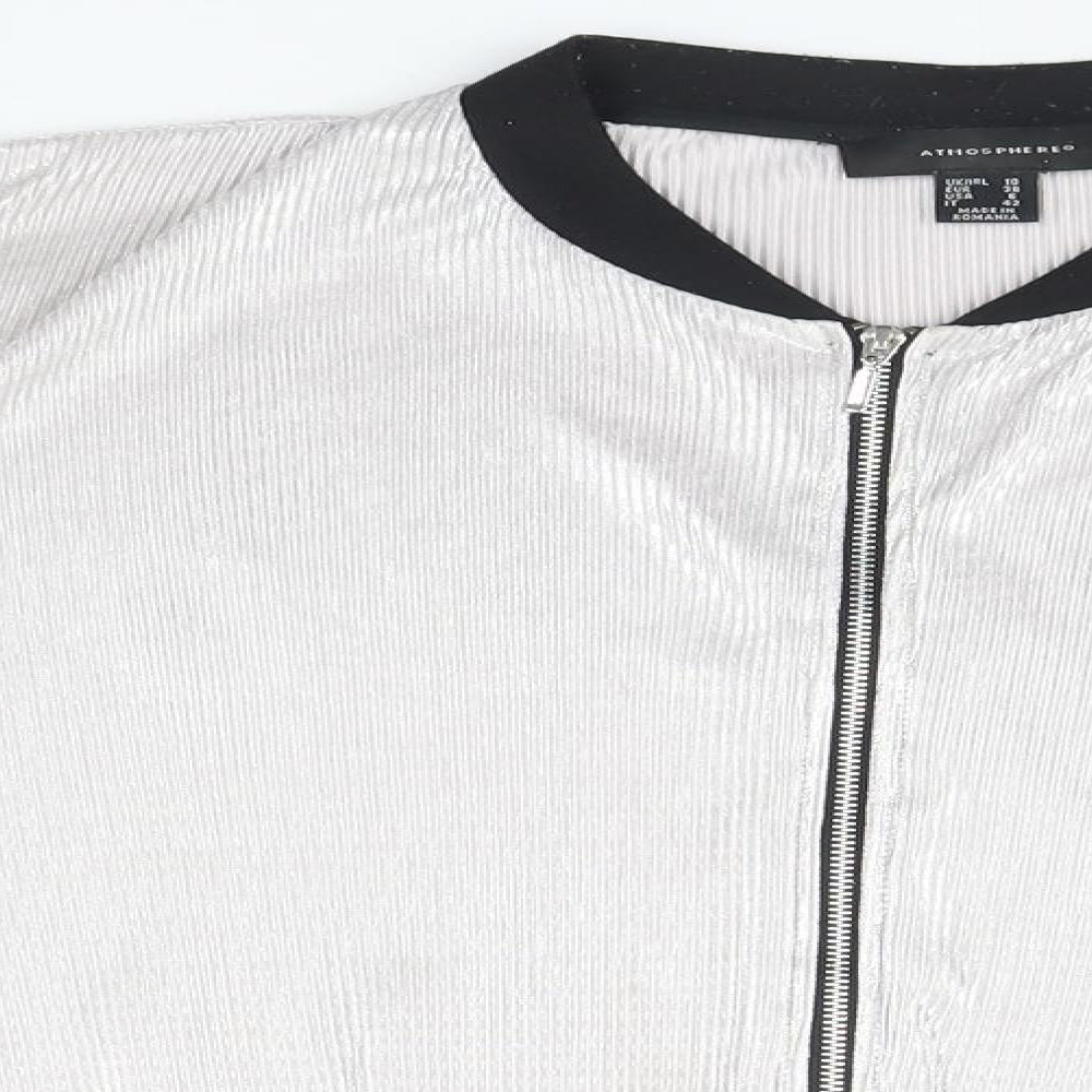 Atmosphere Womens Silver   Full Zip Jumper Size 10