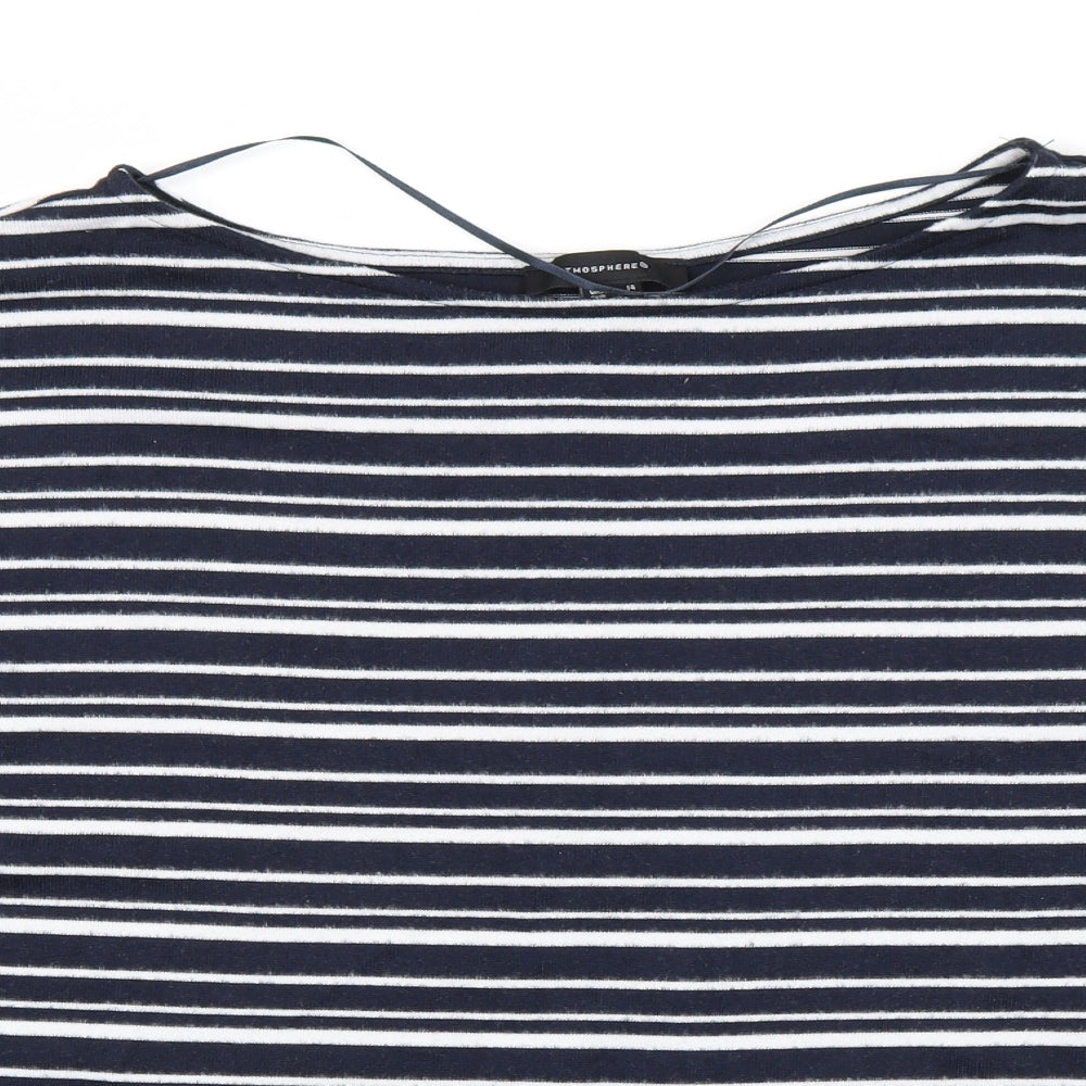 Atmosphere Womens Black Striped  Pullover Jumper Size 14