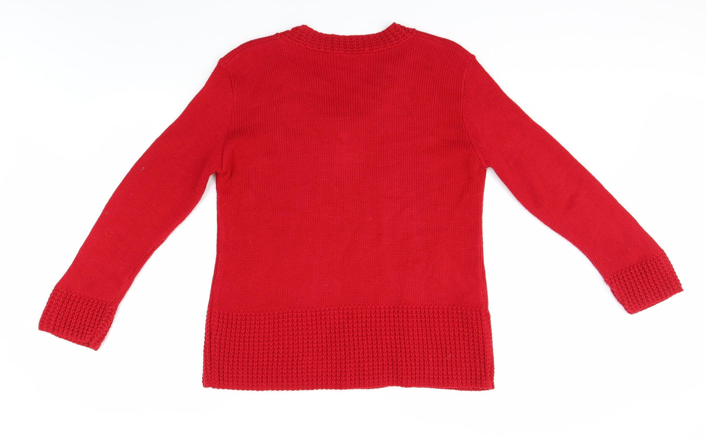 Elegant Womens Red   Pullover Jumper Size L