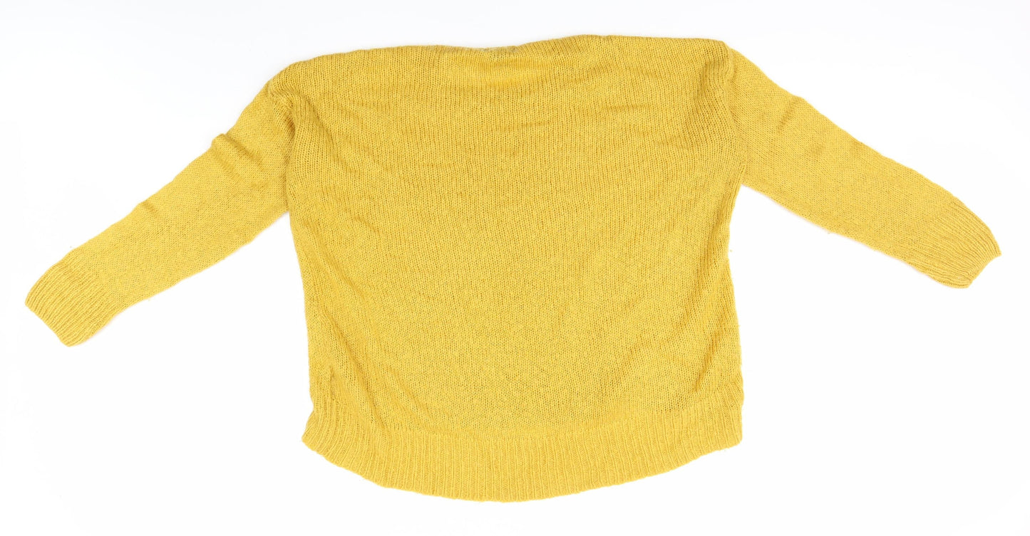 New Look Womens Yellow   Pullover Jumper Size L