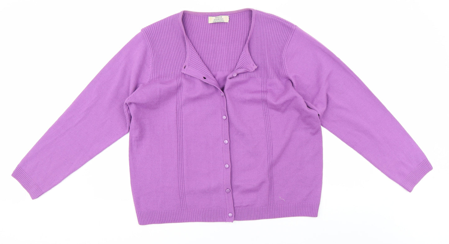 EWM Womens Purple   Cardigan Jumper One Size