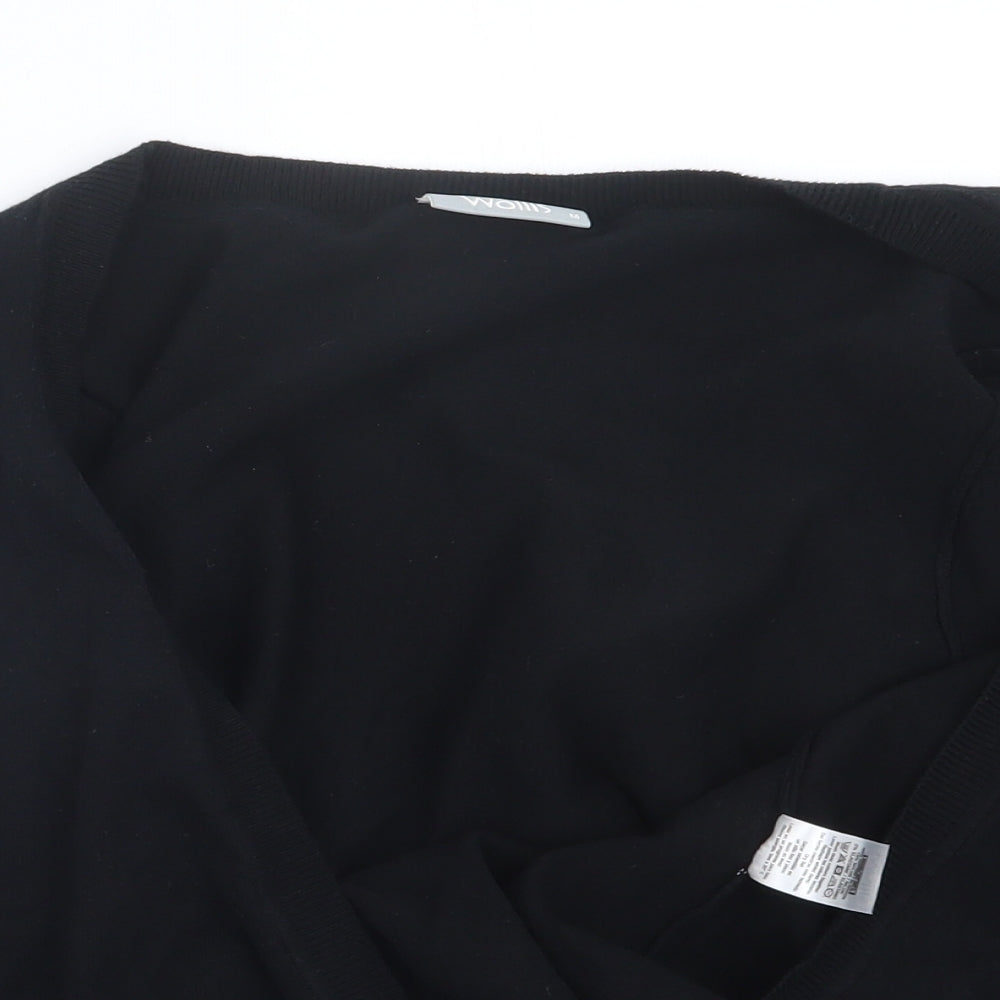 Wallis Womens Black  Knit Cardigan Jumper Size M