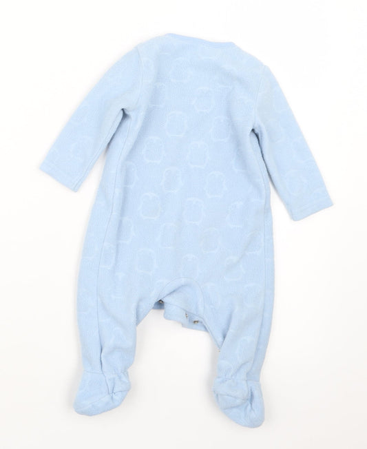 F&F Boys Blue Geometric  Babydoll One Piece Size 0-3 Months