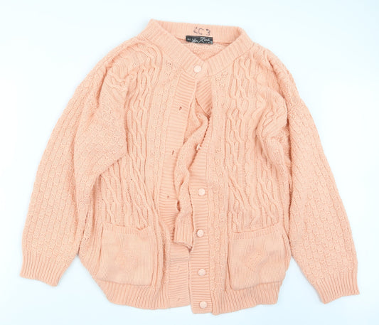 PINK Womens Pink  Knit Cardigan Jumper Size M