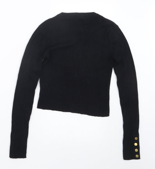 Select Womens Black   Cropped T-Shirt Size 10