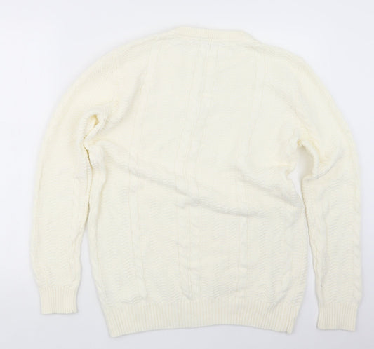 Cotton Traders Womens Ivory  Knit Pullover Jumper Size M