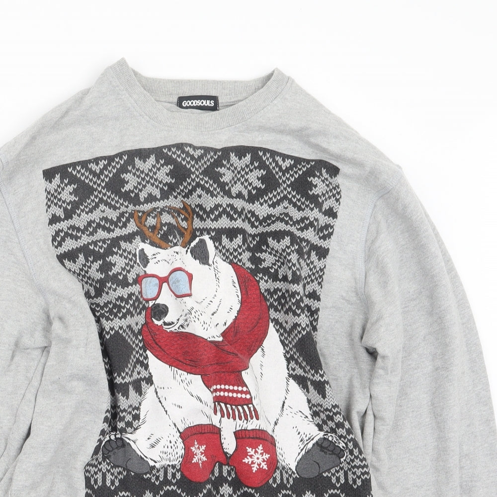 Goodsouls Womens Grey   Pullover Jumper Size M