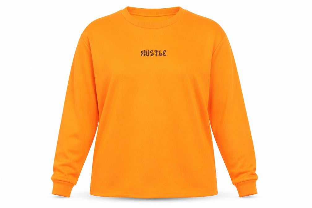In the Style Womens Orange   Pullover Sweatshirt Size 12  - Hustle