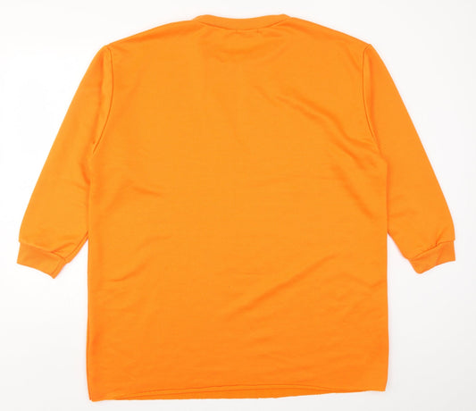 In the Style Womens Orange   Pullover Sweatshirt Size 12  - Hustle
