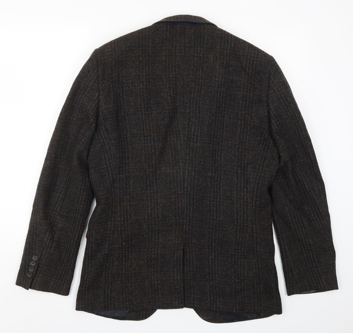 NEXT Mens Brown Check  Jacket Suit Jacket Size 40