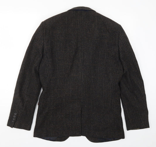 NEXT Mens Brown Check  Jacket Suit Jacket Size 40