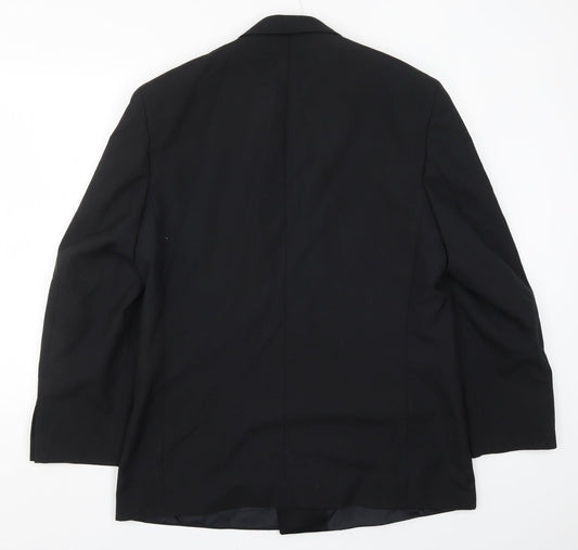Preworn Mens Black   Jacket Suit Jacket Size 42