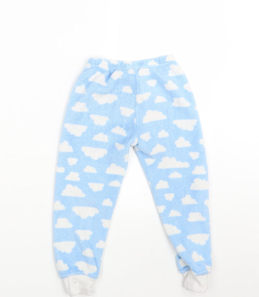 Young Dimension Girls Blue Colourblock Sweatpants Trousers One Size - Waist 18in; Inside leg 17in