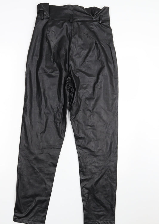 PRETTYLITTLETHING Womens Black   Trousers  Size 8 L27 in
