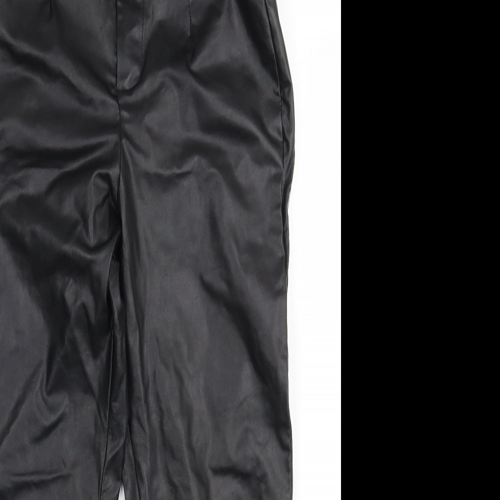 PRETTYLITTLETHING Womens Black   Trousers  Size 8 L27 in