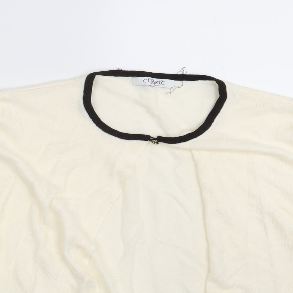 Classics Womens Ivory   Cardigan Jumper Size 14