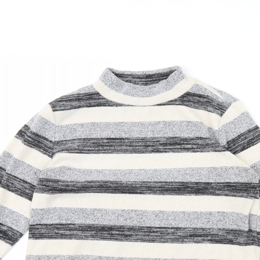 Nocozo Womens Black Striped  Pullover Jumper Size 10