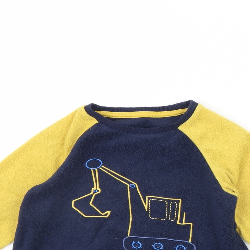 Preworn Boys Blue  Fleece Basic T-Shirt Size 4 Years