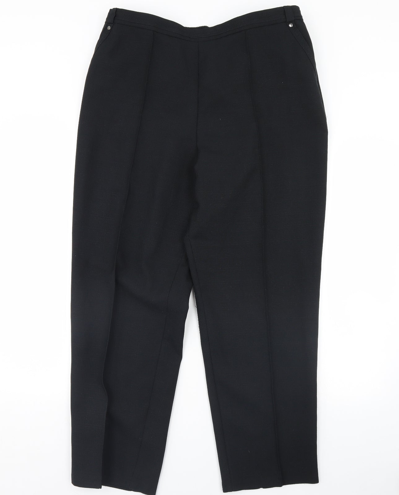 M&s Womens Black   Trousers  Size 18 L30 in