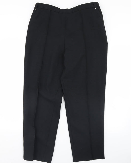 M&s Womens Black   Trousers  Size 18 L30 in