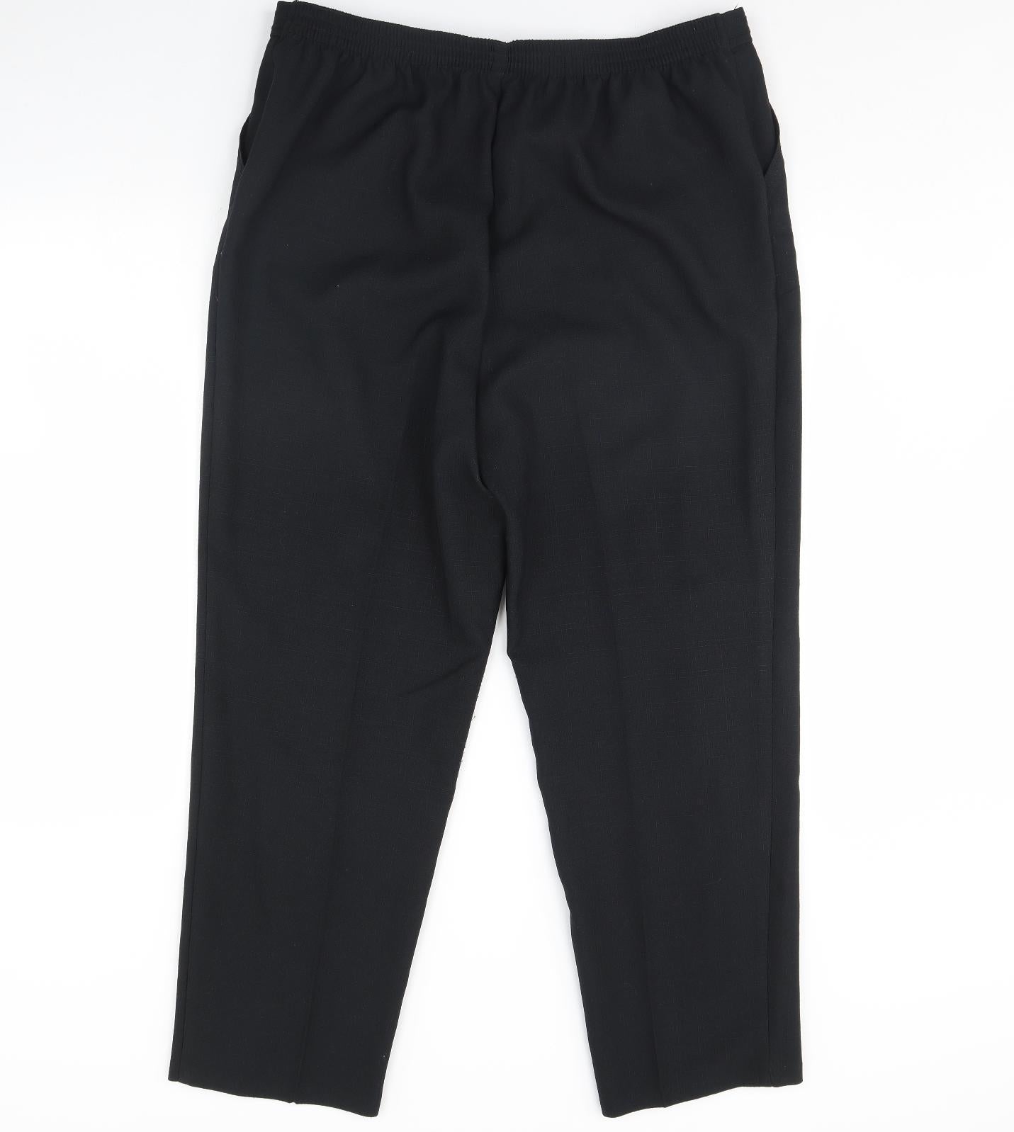 M&s Womens Black   Trousers  Size 18 L30 in