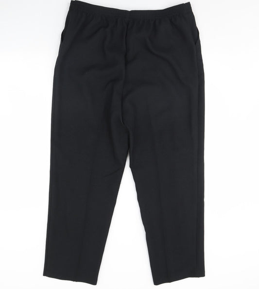 M&s Womens Black   Trousers  Size 18 L30 in