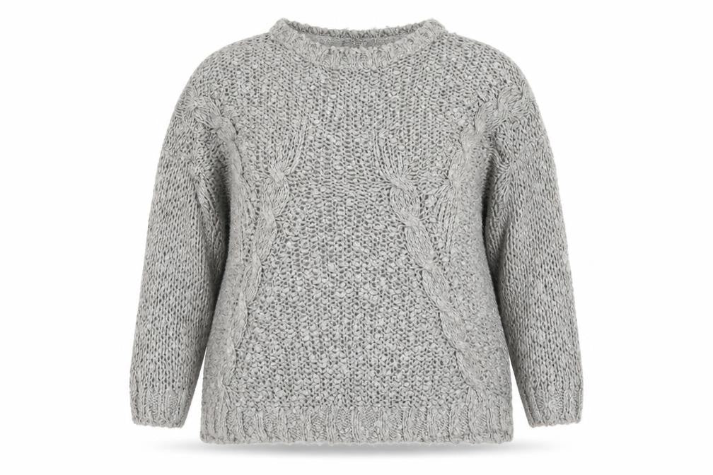 South Womens Grey  Knit Pullover Jumper Size 14