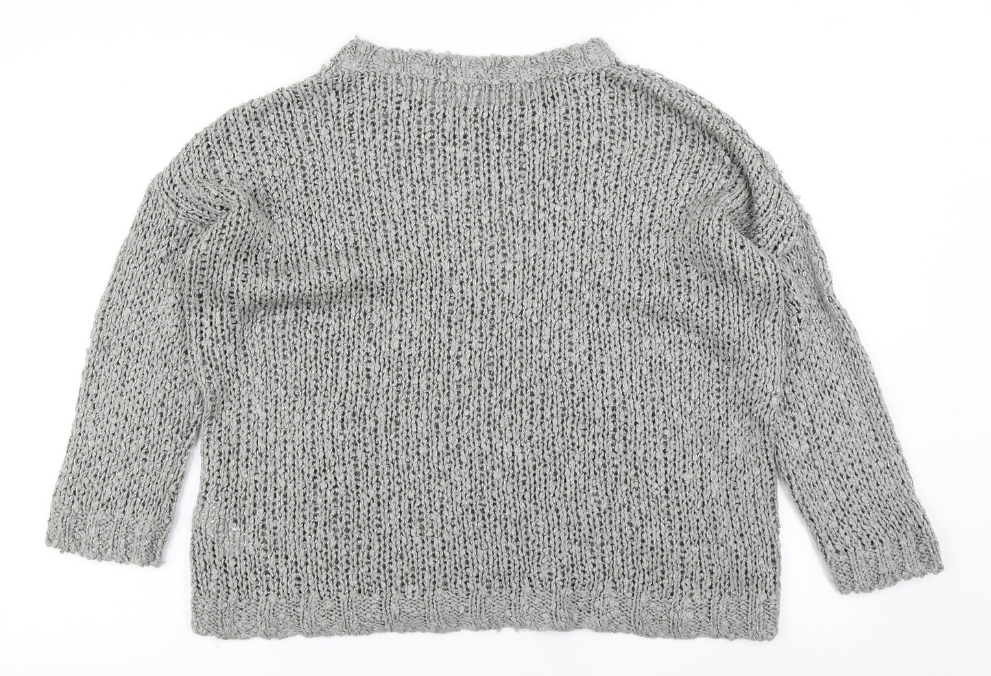 South Womens Grey  Knit Pullover Jumper Size 14