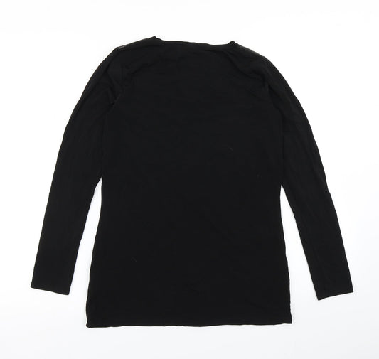 V by Very Womens Black   Basic T-Shirt Size 10