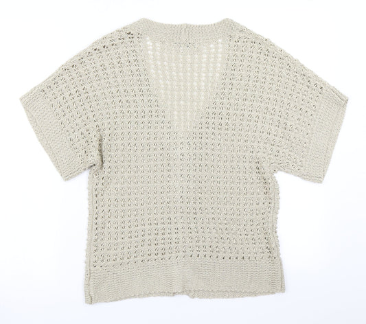 Klass Collection Womens Beige  Knit Cardigan Jumper Size S
