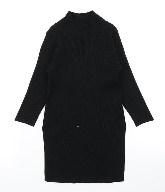 JCL Womens Black  Knit Pullover Jumper Size S