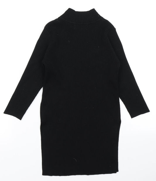 JCL Womens Black  Knit Pullover Jumper Size S