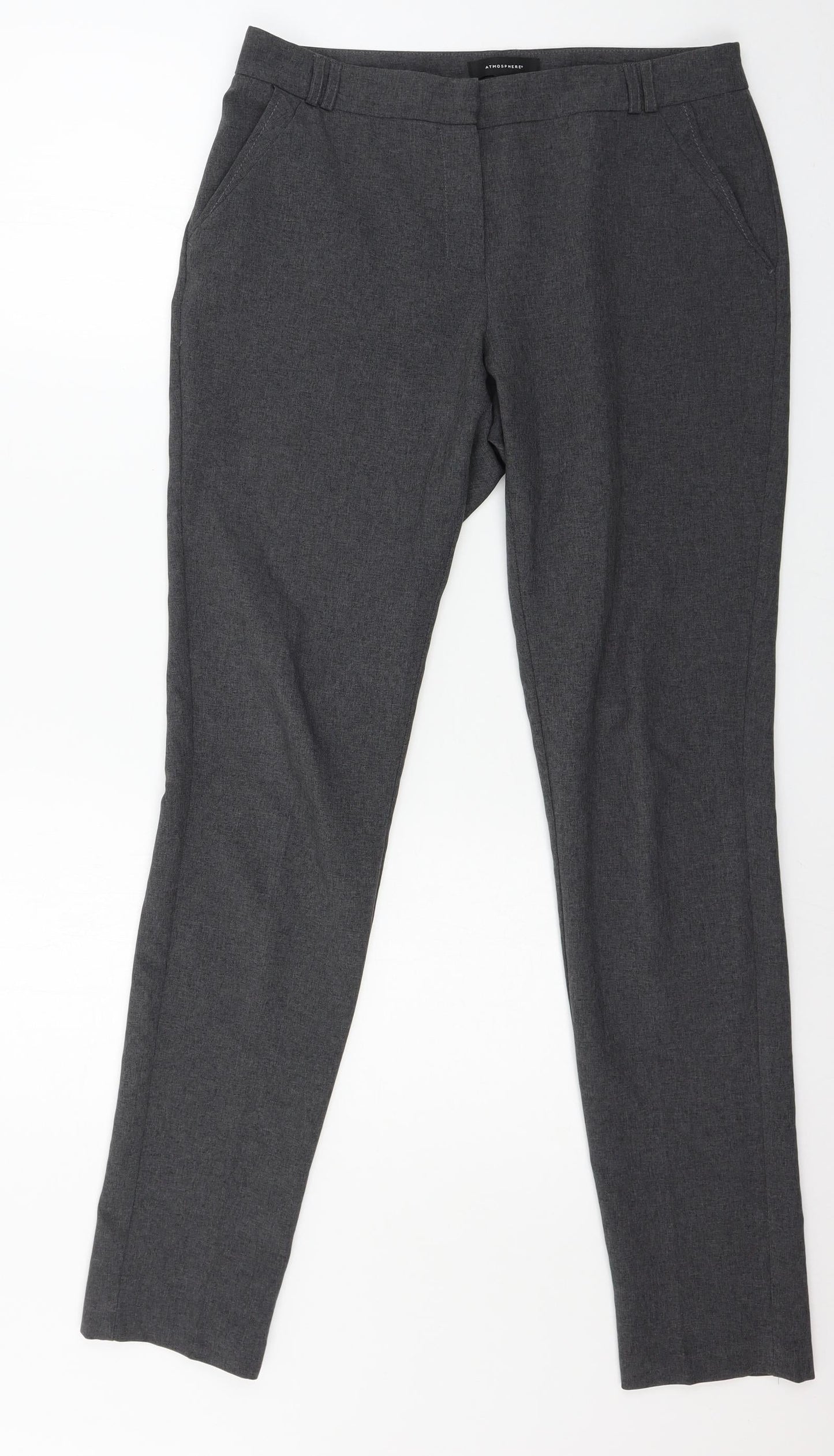 Atmosphere Womens Grey   Trousers  Size 10 L31 in